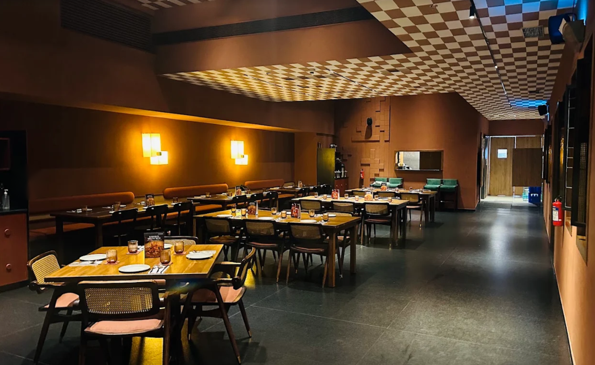 Dining room at Telangana Spice Kitchen in Hitech City, Hyderabad